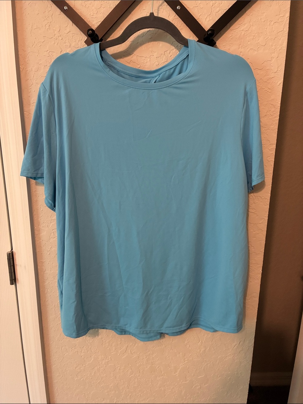 Women's Sky Blue Short Sleeve Crew Neck Tee